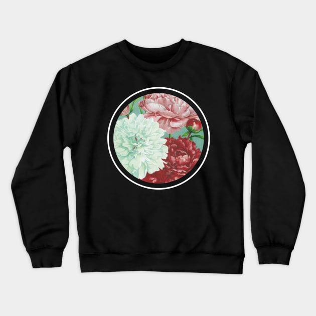 Floral Circle Crewneck Sweatshirt by ZekeTuckerDesign